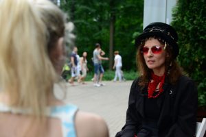 Ольга Арефьева на фестивале ''Книги в парках'' 6 июля 2014. Фото: M24.ru/Юлия Накошная
